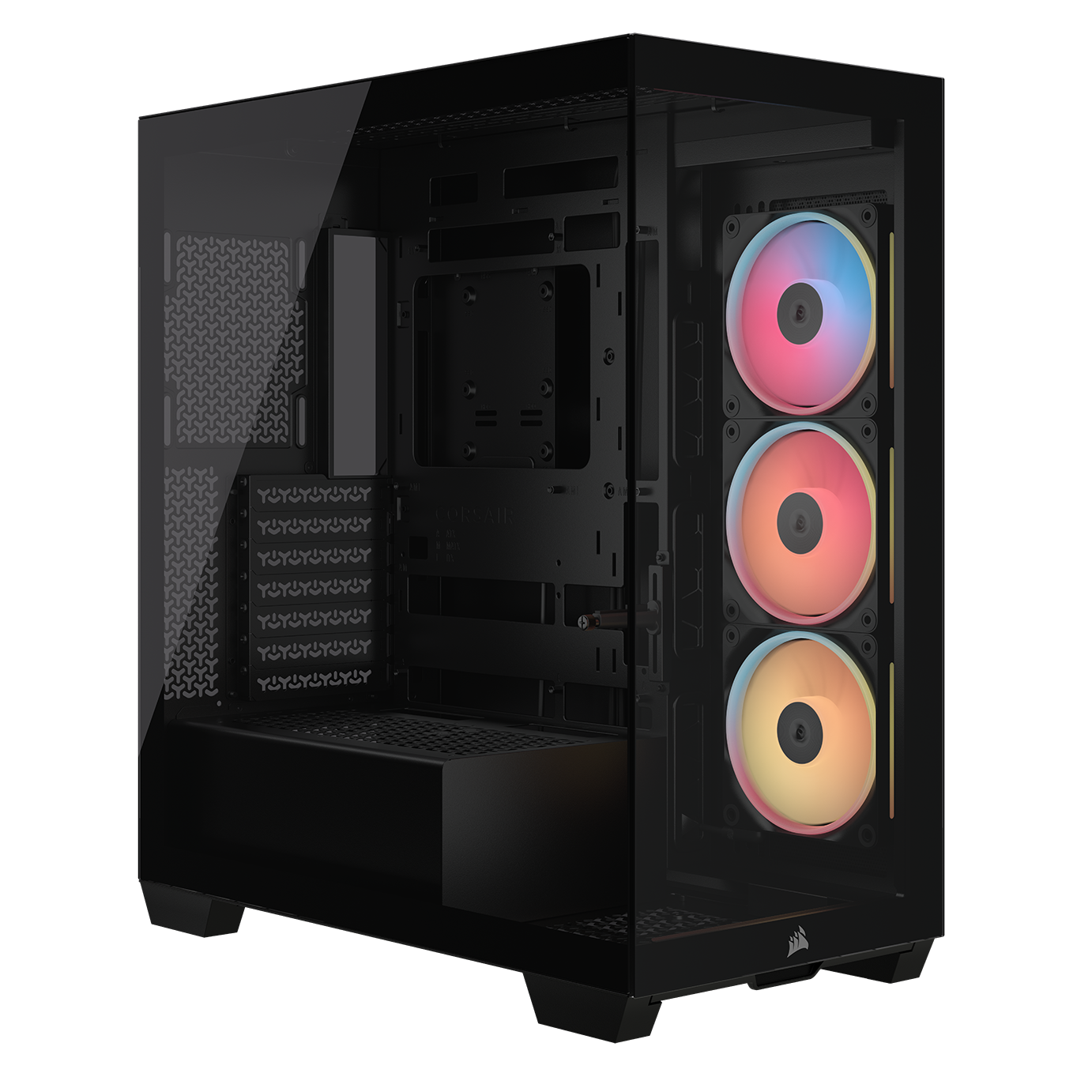 CORSAIR 3500X LX-R RGB Tempered Glass Mid-Tower PC Case Black