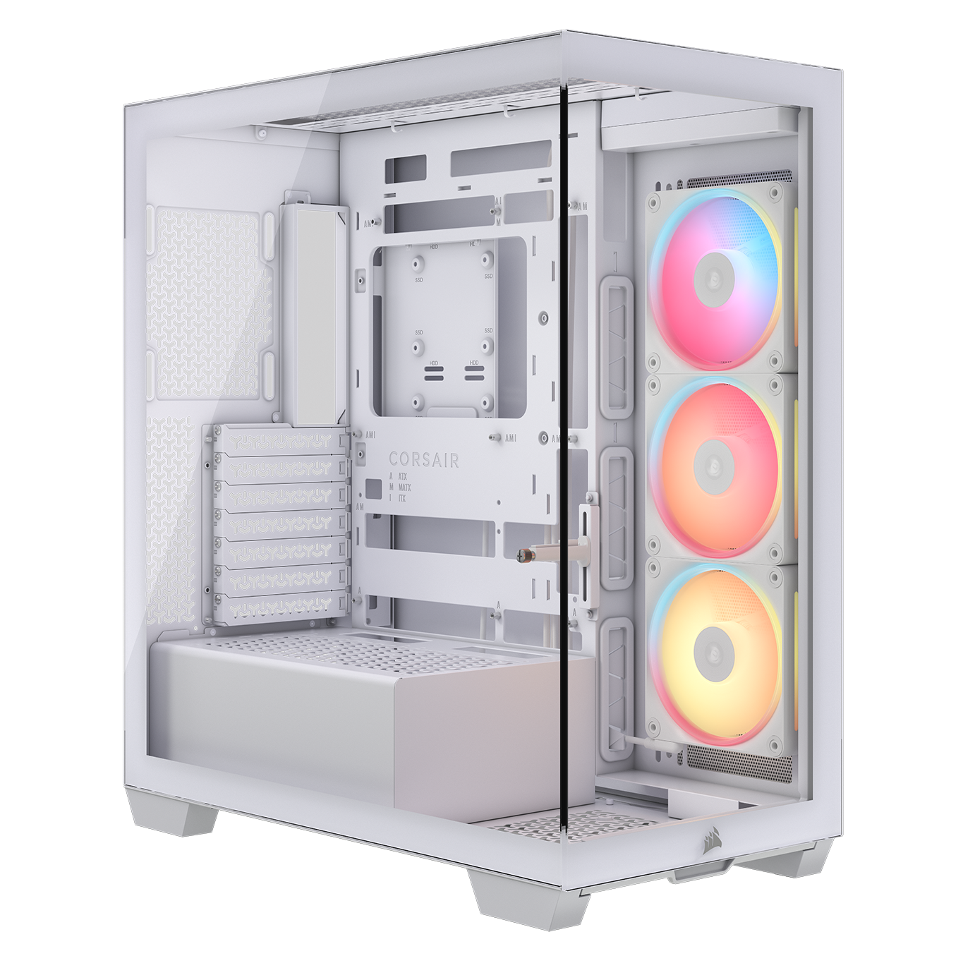 CORSAIR 3500X LX-R RGB Tempered Glass Mid-Tower PC Case White