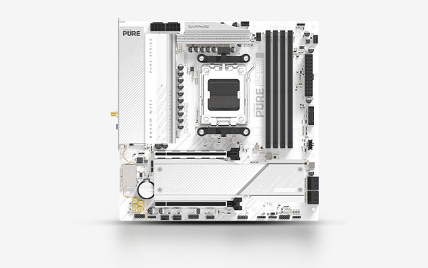 SAPPHIRE PURE B850M WIFI motherboard;Chipset: AMD B850;AMD Ryzen 7000, 8000, and 9000 series;192 GB