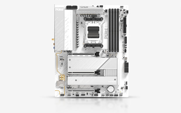 SAPPHIRE PURE B850A WIFI7 motherboard;Chipset: AMD B850;AMD Ryzen 7000, 8000, and 9000 series;Up to 192 GB (48GBx4 DIMMs)