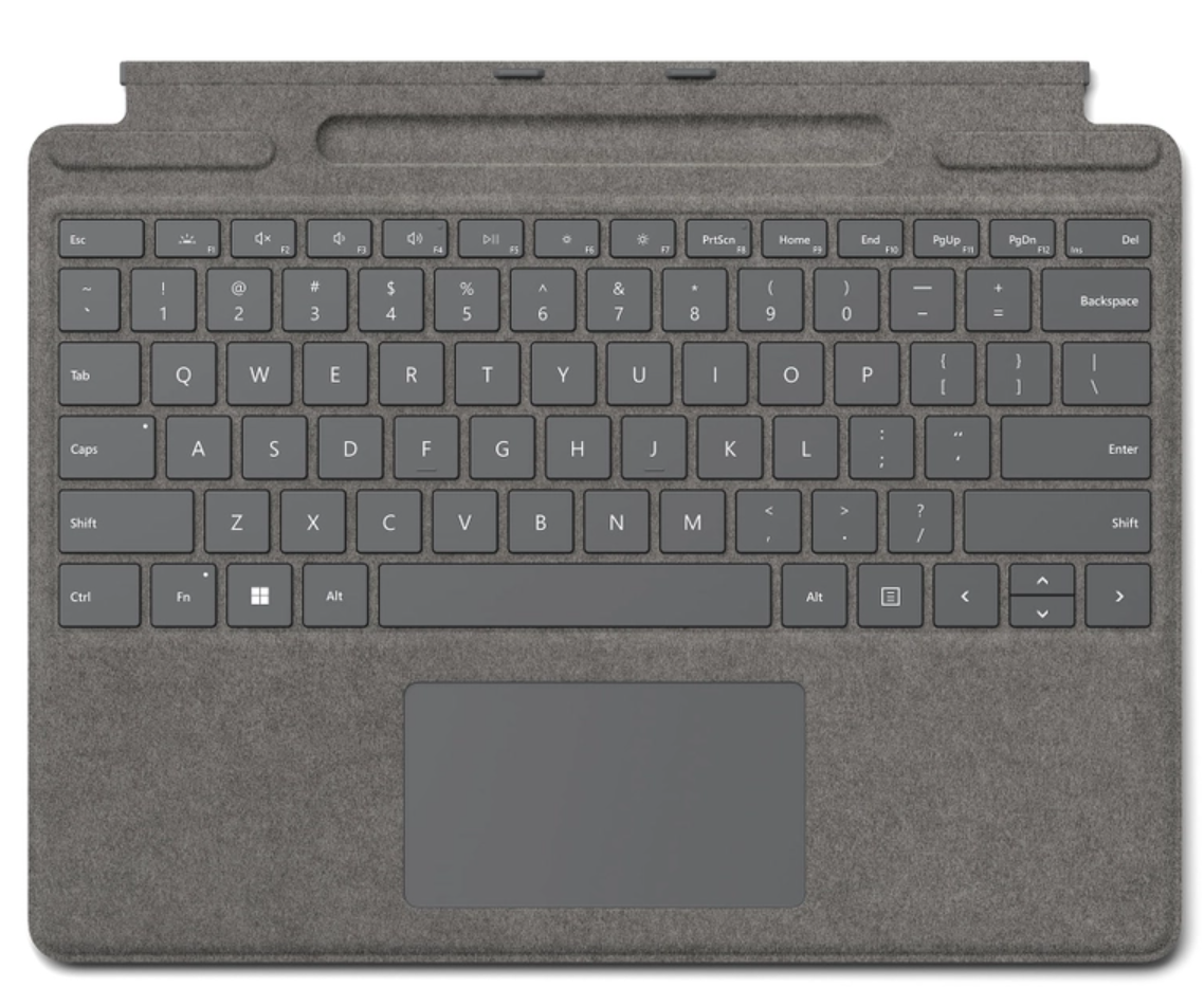 Surface Pro Keyboard with Pen Storage Commercial Platinum