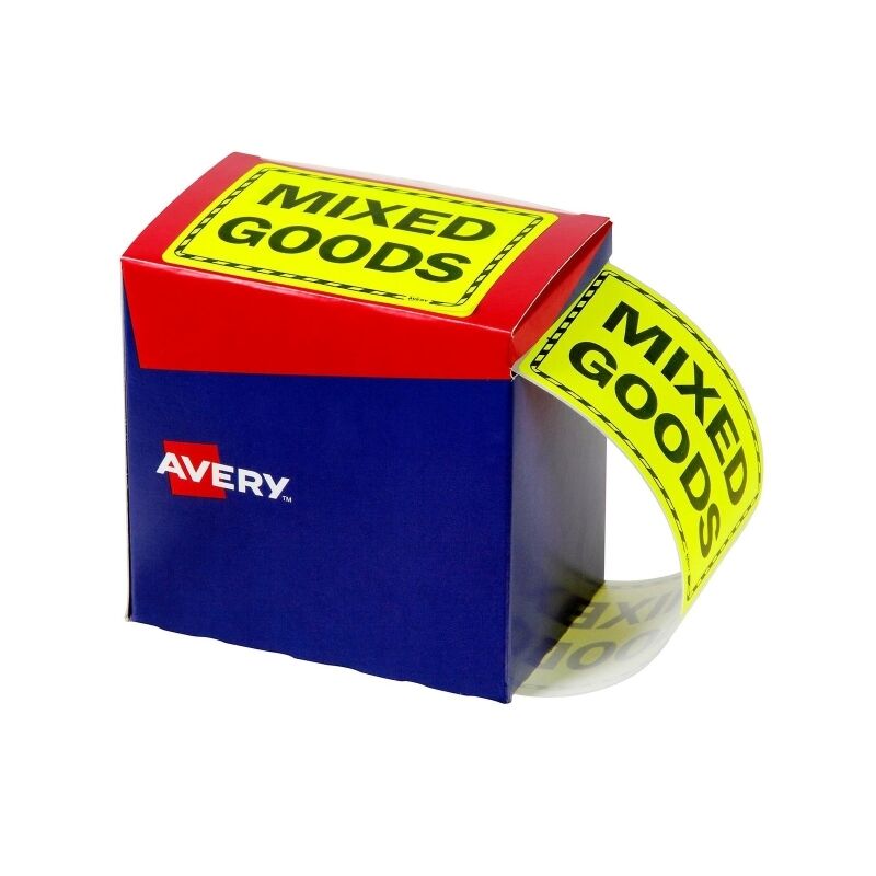 Avery Mixed Goods Labels Rl750 Yellow
