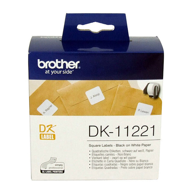 Brother DK11221 White Label 1000 (23x23mm) labels per roll