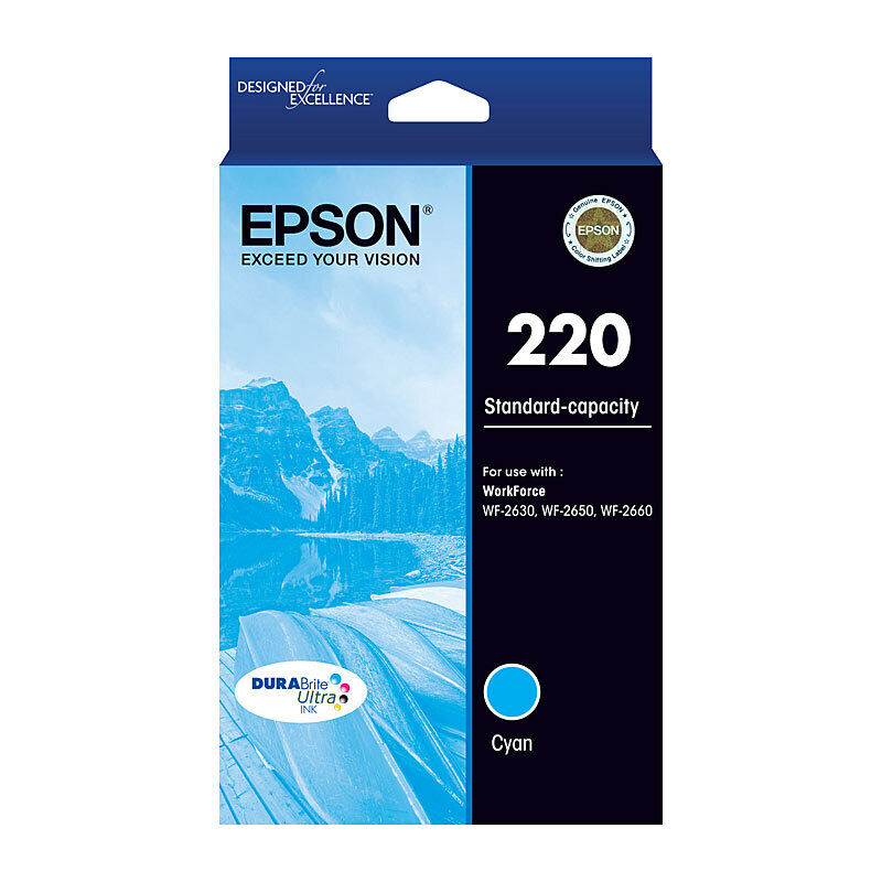 Epson 220 Ink Cart 165 pages Cyan