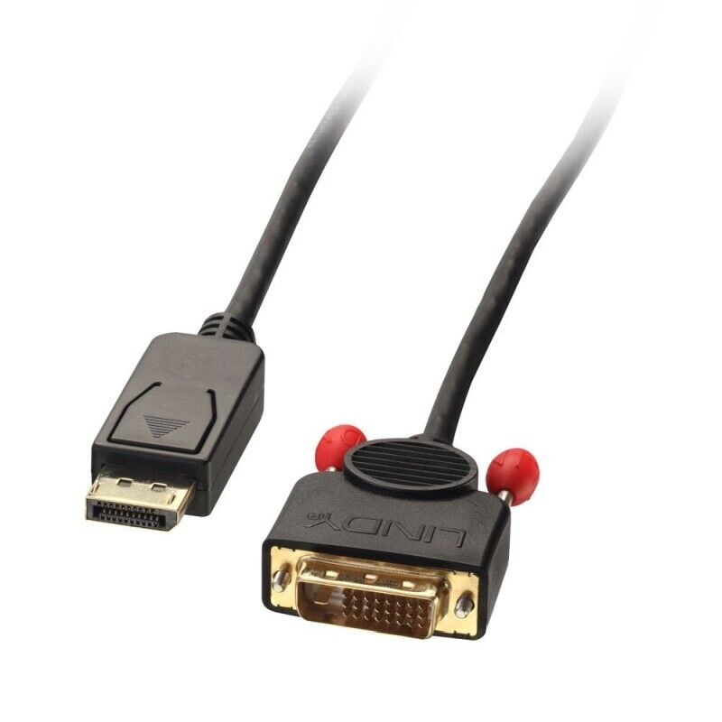 Lindy 2m DP to DVI Cable Black