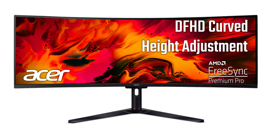 GAMING FSYNC,HDR400, 49" 32:9,CURVE,VA(1800R),UHD(3840x1080),4ms,144Hz,HDMI(2.0)x2,DP(1.4)x2,SPK(3Wx2),Tilt,Height Adj,VESA 75x75,3YR WTY