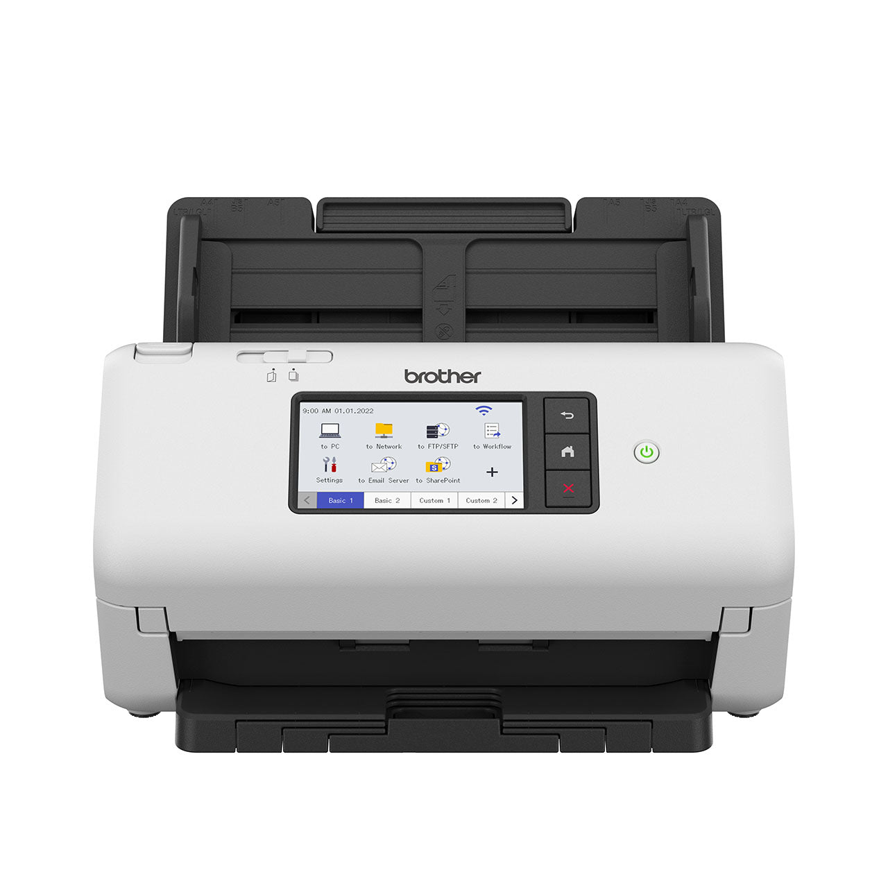ADVANCED DOCUMENT SCANNER (40ppm) network scanner, w/ 10.9cm touchscreen LCD & WiFi (2.4G)