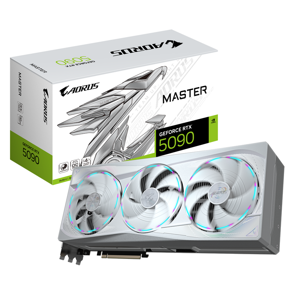 AORUS GeForce RTX 5090 MASTER ICE 32G;28 Gbps 7680x4320 graphics card