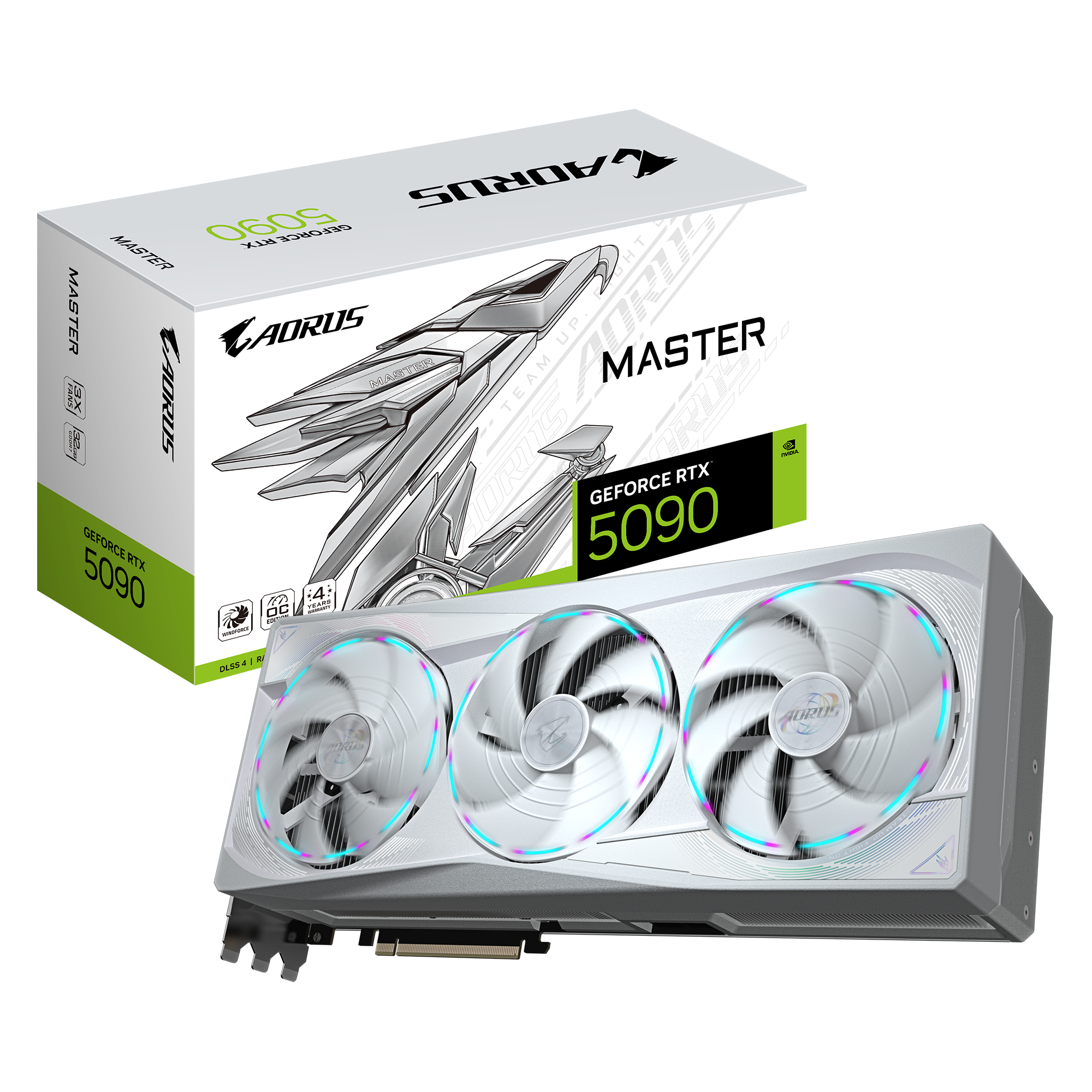 AORUS GeForce RTX 5090 MASTER ICE 32G;28 Gbps 7680x4320 graphics card