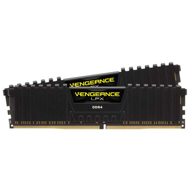 CORSAIR Vengeance LPX DDR4, 3200MHz 32GB 2 x 288 DIMM, Unbuffered, 16-20-20-38, Black Heat spreader, 1.35V, XMP 2.0