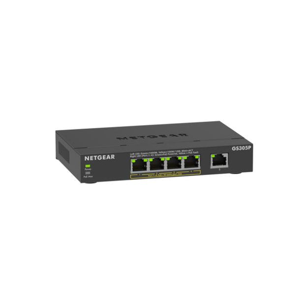 NETGEAR SOHO 5-port Gigabit Unmanaged Switch with 4-port PoE (63W PoE Budget)