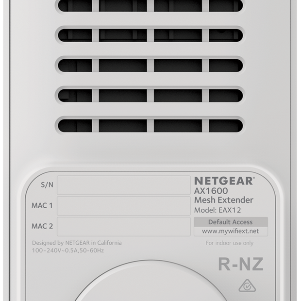 NETGEAR AX1600 4-Stream WiFi 6 Mesh Extender (EAX12) - Wallplug