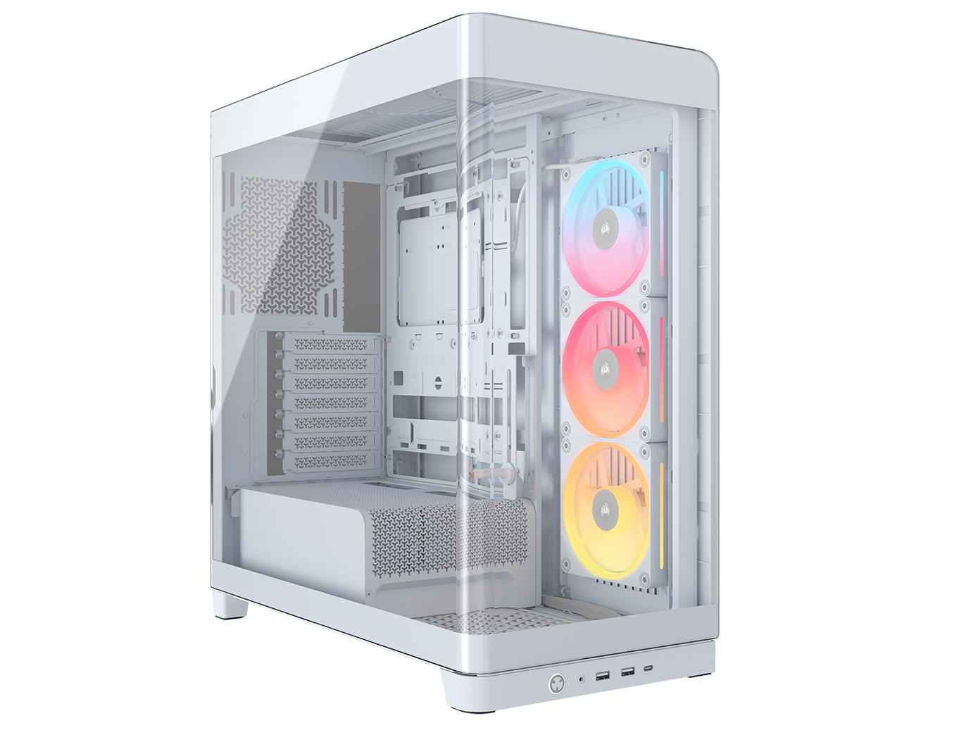 CORSAIR FRAME 4500X LX-R RGB LINK Panoramic Glass Mid Tower Case White