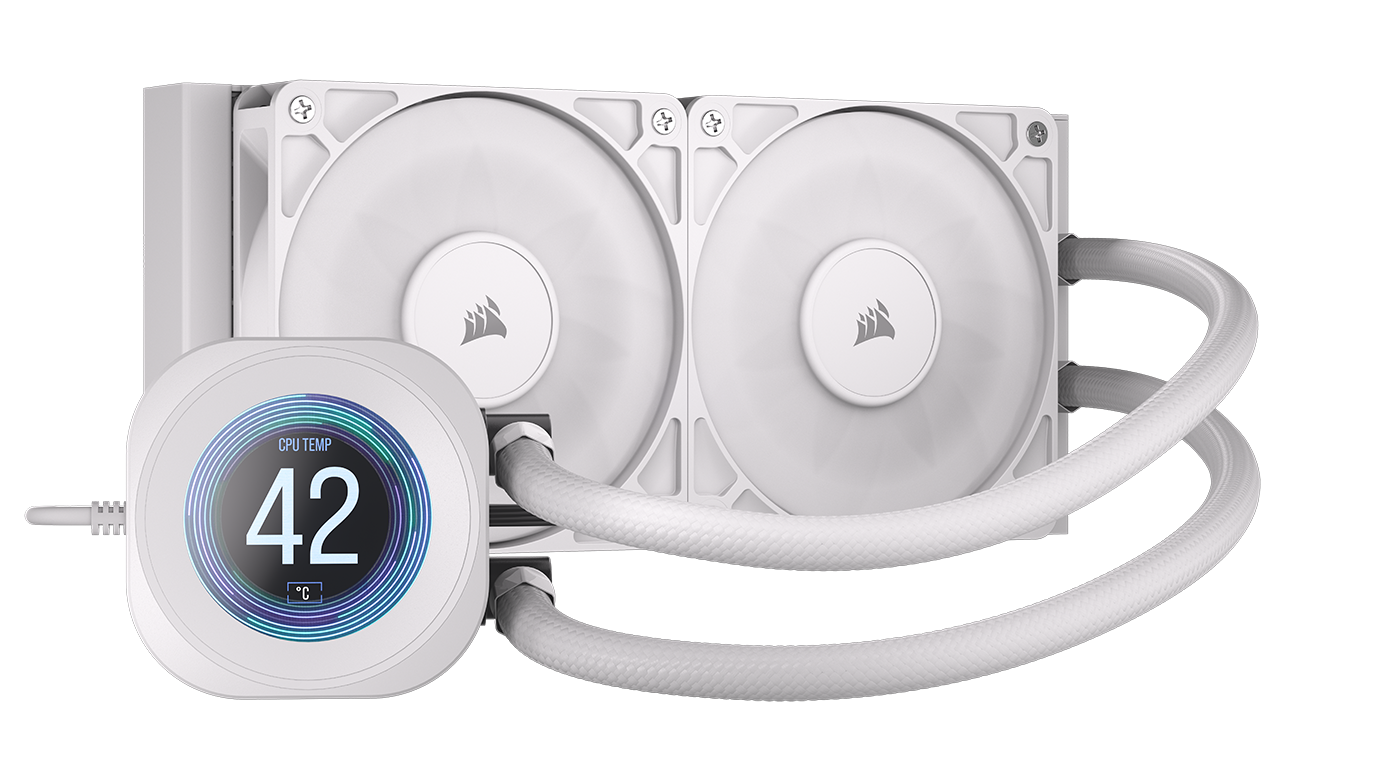 CORSAIR NAUTILUS 240 LCD White, 240mm Radiator, Liquid CPU Cooler