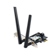 ASUS WiFi 7 PCI-E Adapter with 2 external antennas. Supporting 6GHz band, 4096-QAM, Bluetooth 5.4, WPA3 network security