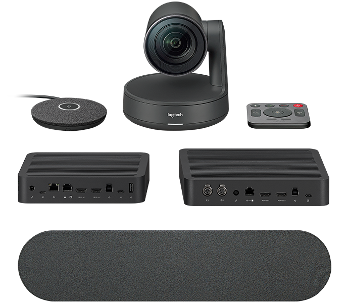 Logitech Rally Ultra-HD ConferenceCam System, includes Rally Camera, 1x Mic, 1x Speaker, Display Hub & Rally Hub