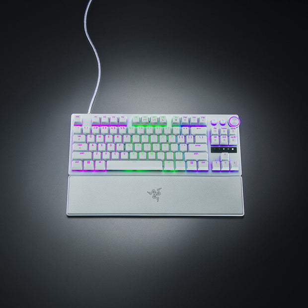 Razer Huntsman V3 Pro Tenkeyless-Tenkeyless Analog Optical Esports Keyboard-White Edition-US Layout-World Packaging