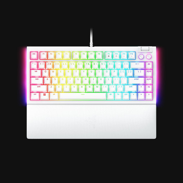 Razer BlackWidow V4 75%-Hot-swappable Mechanical Gaming Keyboard-White Edition-US Layout-World Packaging