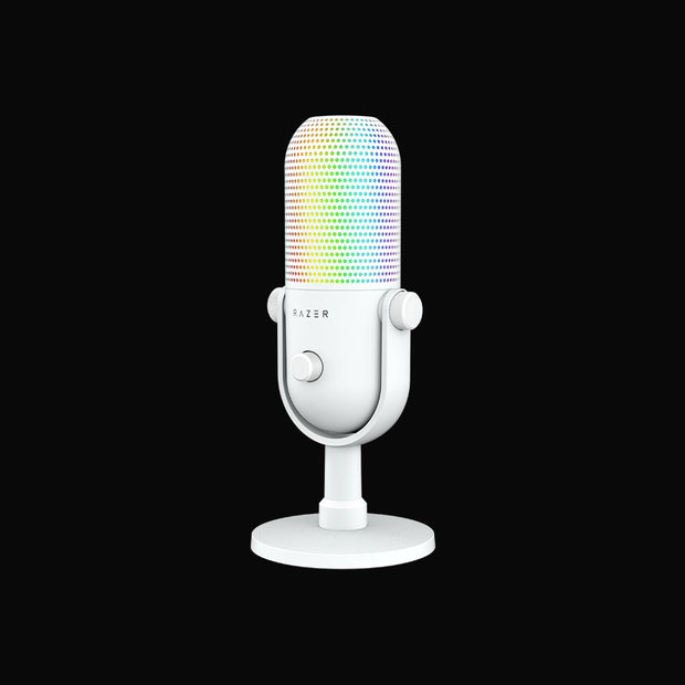 Razer Seiren V3 Chroma - RGB USB Microphone with Tap-to-Mute-White Edition-FRML Packaging
