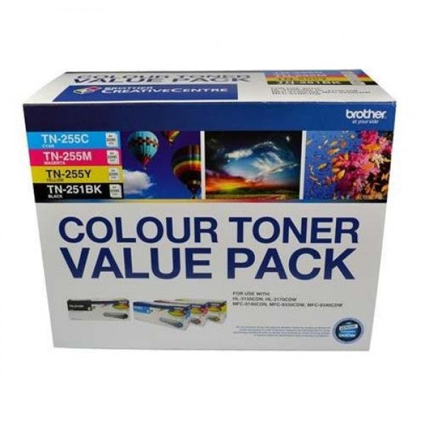 TN-251BK & TN-255 Colour Toner Value Pack V2(N8AE00003)