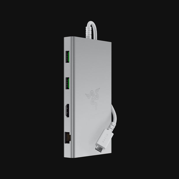 Razer USB C Dock-11-in-1 Multiport Adapter (Mercury Edition)-FRML Packaging
