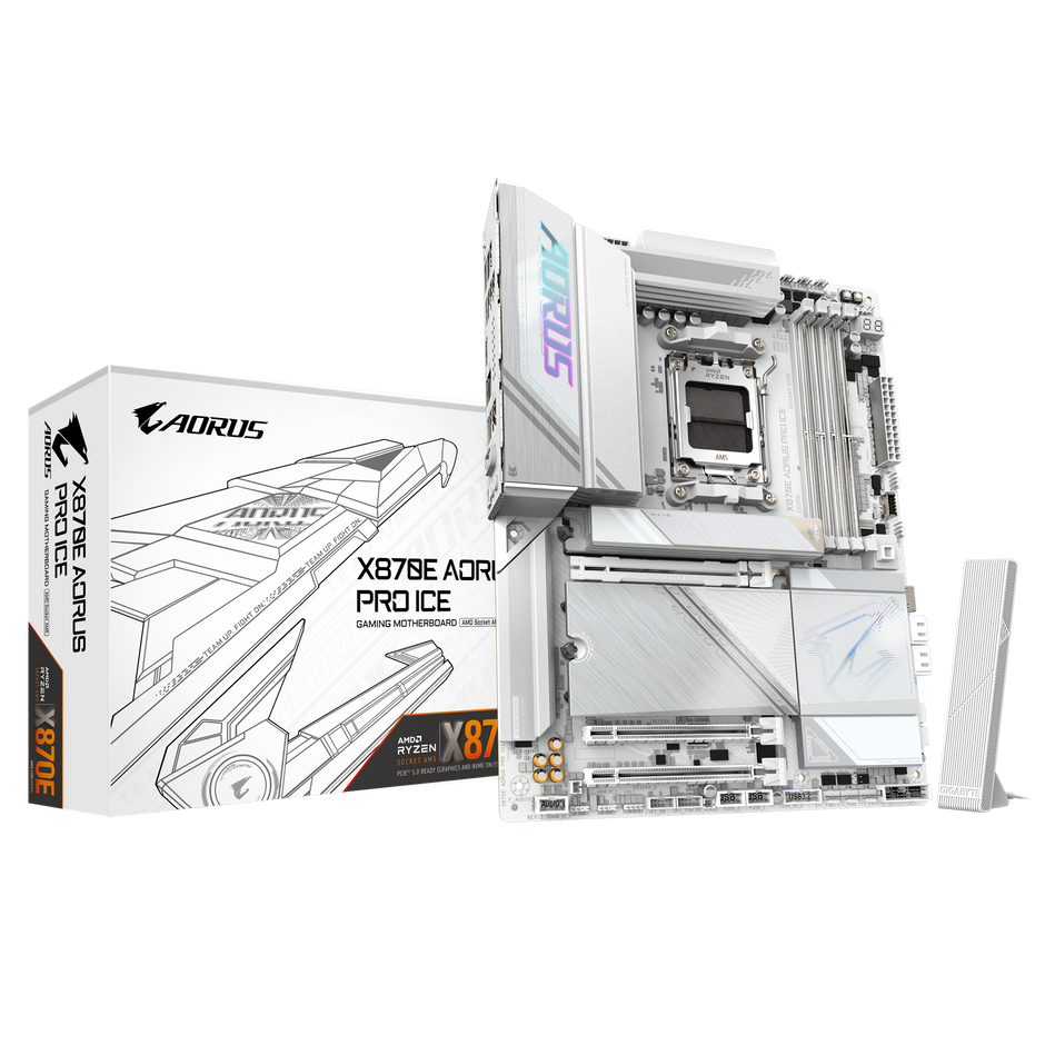 X870E AORUS PRO ICE  AMD AM5 X870E/rev.1.1  ATX/Qualcomm QCNCM865