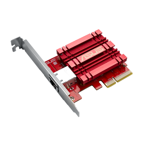 10GBase-T PCIe Network Adapter with backward compatibility of 5/2.5/1G and 100Mbps ; RJ45 port and built-in QoS