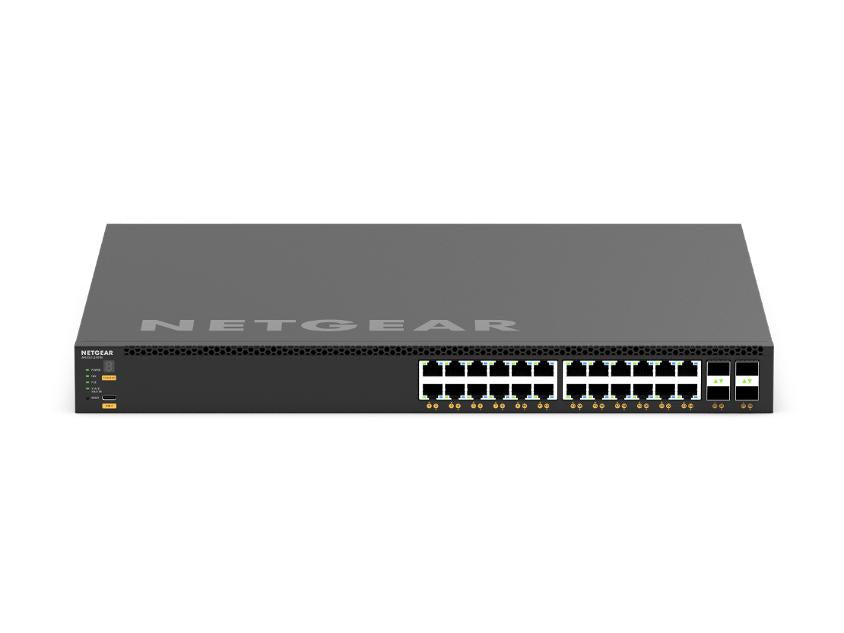 Netgr M4350-24X4V 28-port Stackable Layer 3 Fully Managed Switch with 24 x 10G/Multi-gig & 4 x 25GBASE-X SFP28, ProSAFE Lifetime WR(XSM4328CV)