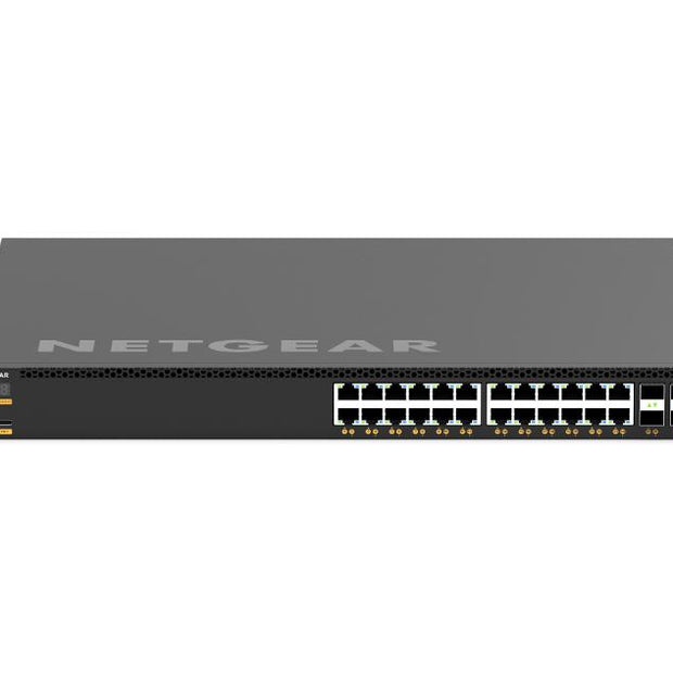 Netgr M4350-24X4V 28-port Stackable Layer 3 Fully Managed Switch with 24 x 10G/Multi-gig & 4 x 25GBASE-X SFP28, ProSAFE Lifetime WR(XSM4328CV)